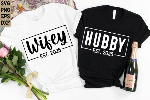 Celebrate Love with Wifey Hubby and Wedding SVG PNG Designs