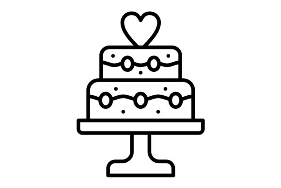 Designing Sweet Memories: The Wedding Cake Outline Icon Guide