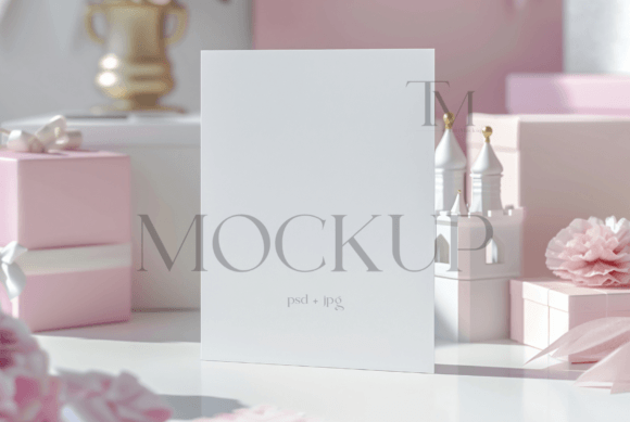 Elegant Stationery Design: The 5x7 Card Mockup Wedding Invite Mockup