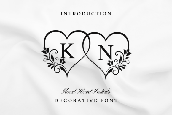 Floral Heart Initials: A Typeface for Timeless Romance