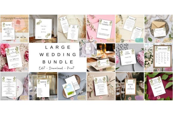 Large Wedding Invitation Set Templates: A Designer's Guide