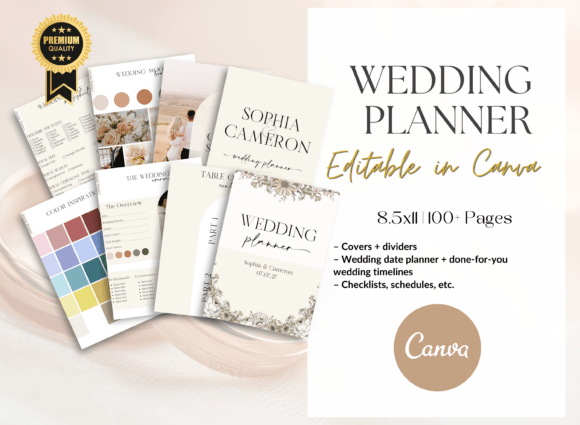 Master Your Timeline: Wedding Planner Canva Templates Editable