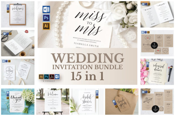 Streamline Your Wedding Stationery with the Wedding Invitation BUNDLE