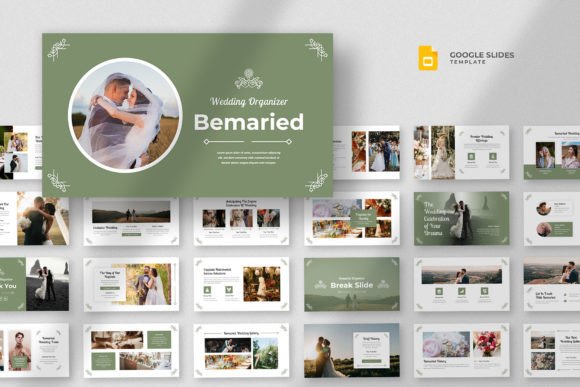 Wedding Google Slides Template: A Minimalist Design Asset