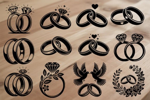 Wedding Rings SVG Bundle: Elegance for Your Crafts