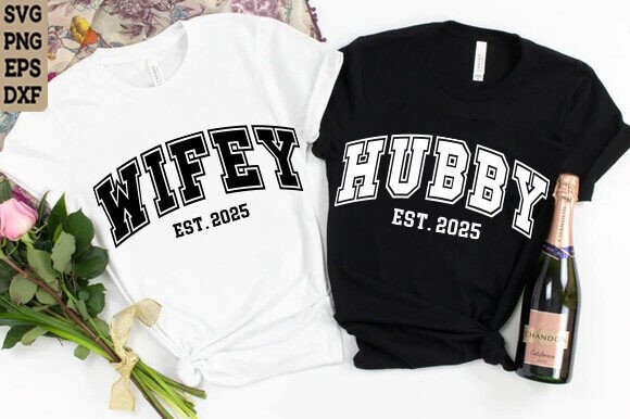 Wedding SVG, Hubby Wifey 2025 SVG PNG: Your Design Toolkit